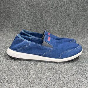 XtraTuf YellowTail Slip On Deck Shoes Men's Size 8 Blue Canvas Convertible Heel